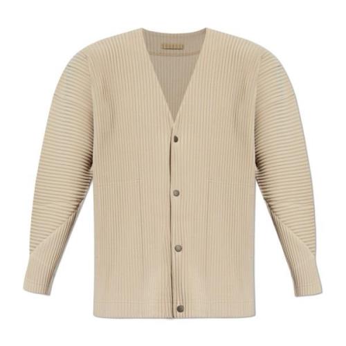 Issey Miyake Veckad Cardigan Beige, Herr