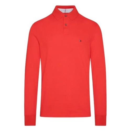 Tommy Hilfiger Vanlig långärmad polo Red, Herr