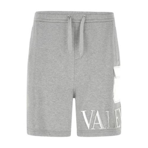 Valentino Grå Shorts Ss22 Regular Fit Bomull Gray, Herr