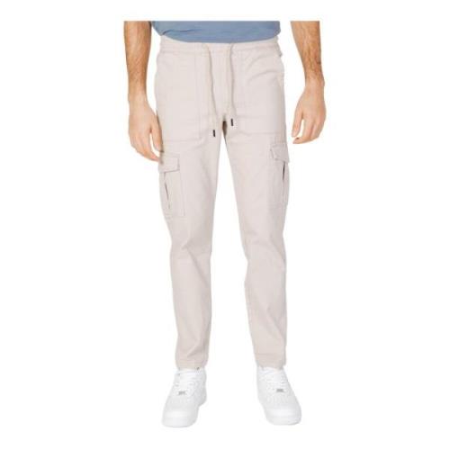 Only & Sons Beige Bomullbyxor med Fickor Beige, Herr