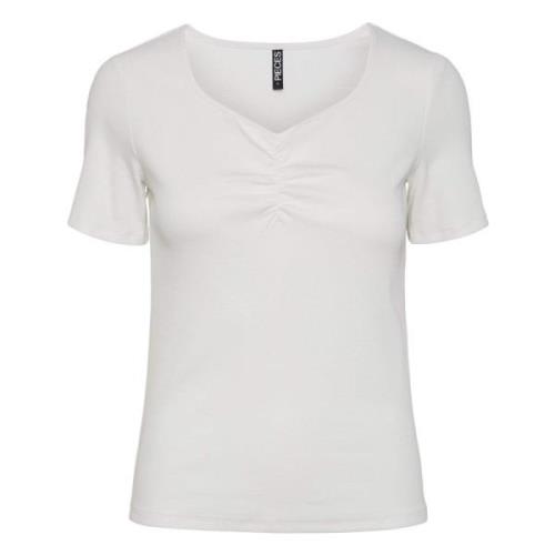 Pieces T-shirt White, Dam