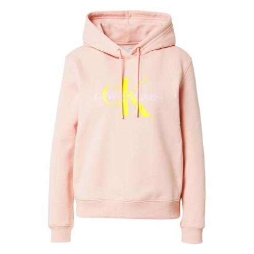 Calvin Klein Jeans Monogram Hoodie Pink, Dam