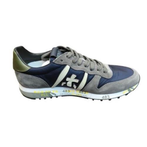 Premiata Marin Nylon Sneakers med Khaki Spoiler Multicolor, Herr