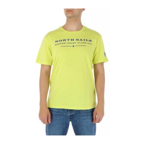 North Sails Gul Rund Hals T-shirt Yellow, Herr