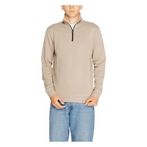 Hugo Boss Herr Sweatshirt Höst/Vinter Bomull Brown, Herr