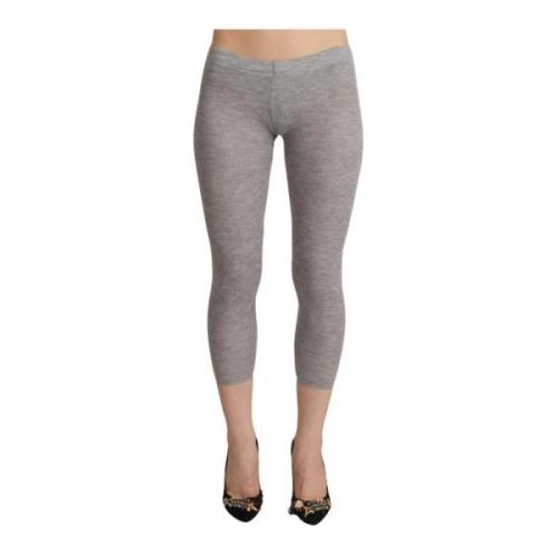 Ermanno Scervino Grå Slim-Fit Cropped Leggings Gray, Dam