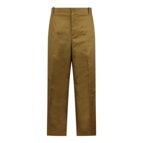 Maison Kitsuné Klassiska bomulls chino byxor Green, Herr