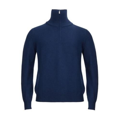 Gran Sasso Ull Half-Zip Tröja Blue, Herr