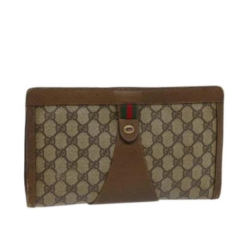 Gucci Vintage Pre-owned Laeder kuvertvskor Brown, Dam