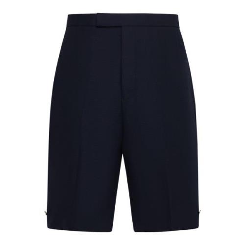 Thom Browne Marinblå Skräddade Ullshorts Blue, Herr