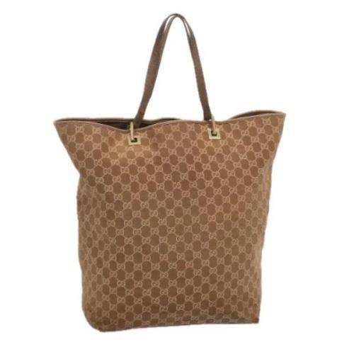 Gucci Vintage Pre-owned Canvas totevskor Brown, Dam