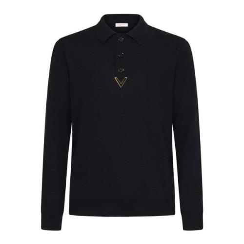 Valentino Svarta T-shirts och Polos Black, Herr