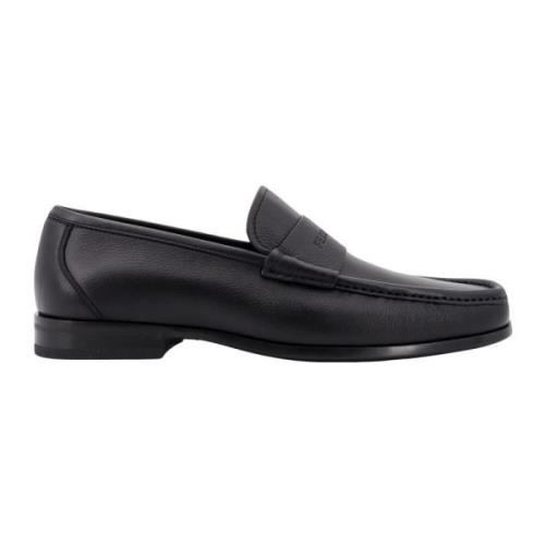 Salvatore Ferragamo Svarta Loaferskor med Logogravyr Black, Herr