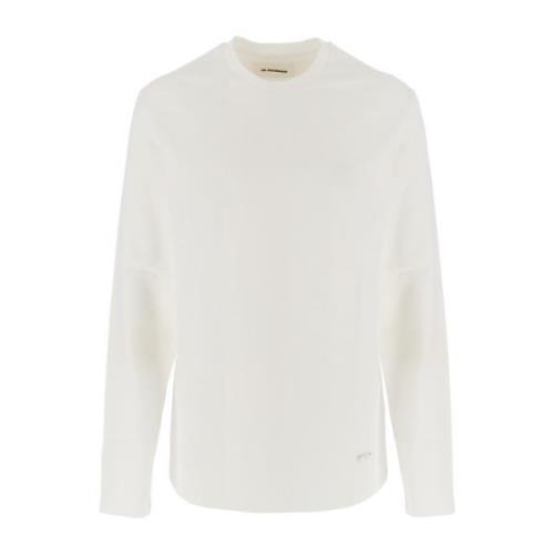 Jil Sander Avslappnad Bomull T-shirt White, Herr