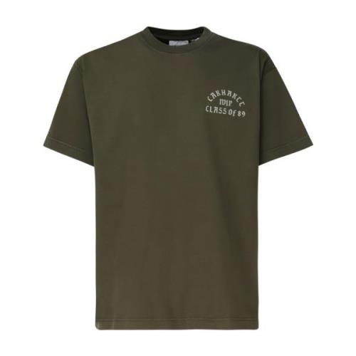 Carhartt Wip Grön Bomullst-shirt med Logo Green, Herr