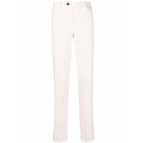 Brunello Cucinelli Bomull Straight Leg Byxor White, Herr