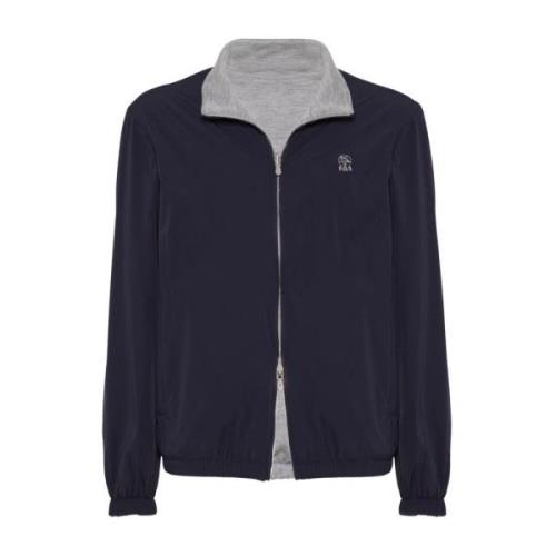 Brunello Cucinelli Elegant Kappor Kollektion Blue, Herr