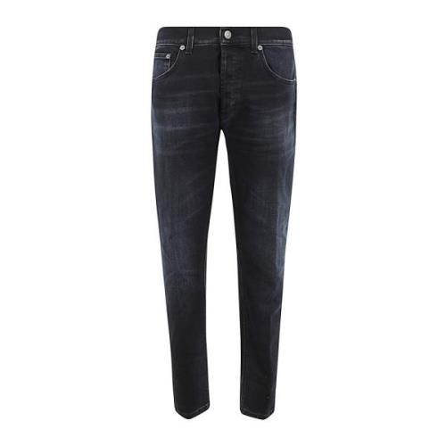 Dondup Blå Denim Stretch Jeans Blue, Herr