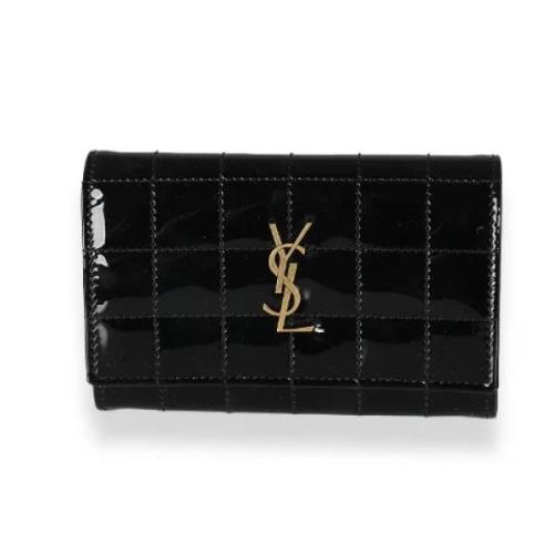 Yves Saint Laurent Vintage Pre-owned Laeder kuvertvskor Black, Dam