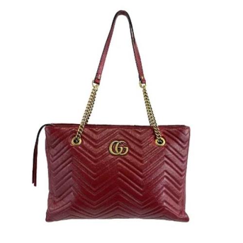 Gucci Vintage Pre-owned Laeder totevskor Red, Dam