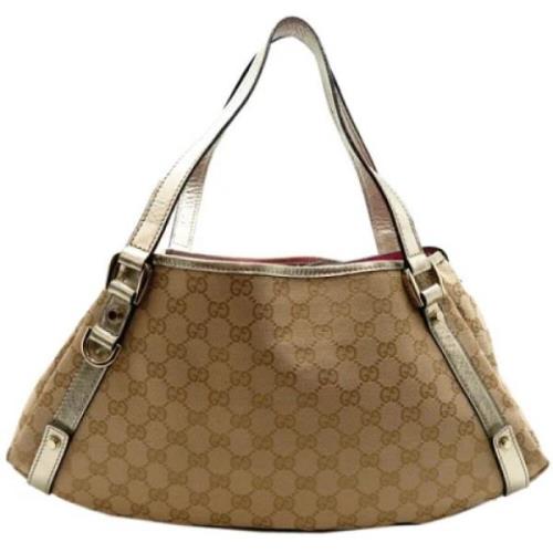 Gucci Vintage Pre-owned Canvas handvskor Beige, Dam