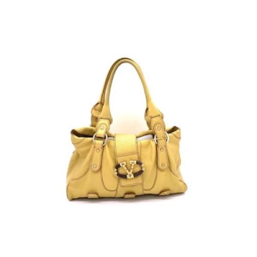 Valentino Vintage Pre-owned Laeder handvskor Yellow, Dam