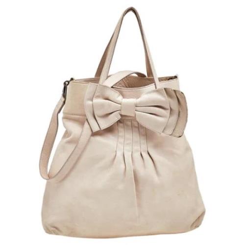 Valentino Vintage Pre-owned Laeder totevskor Beige, Dam