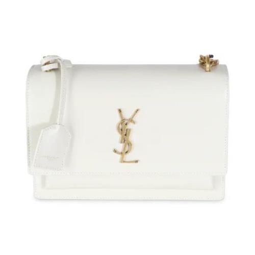 Yves Saint Laurent Vintage Pre-owned Laeder axelremsvskor White, Dam