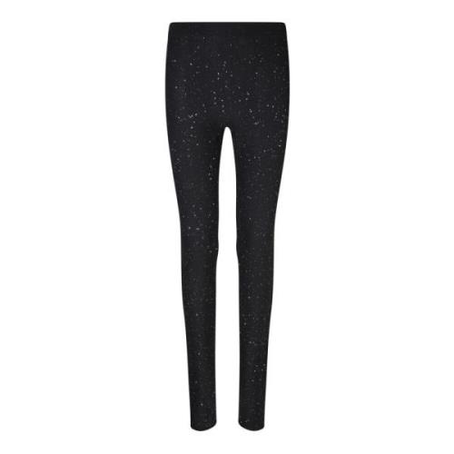 Fabiana Filippi Paljetter ull leggings Black, Dam