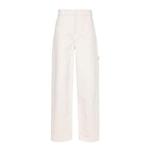 Max Mara Vita Denim Wide Leg Byxor White, Dam