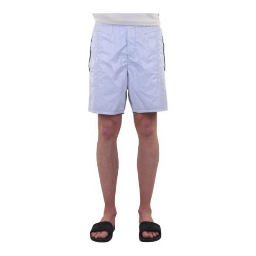 Stone Island Mäns Komfort Bermuda Shorts White, Herr