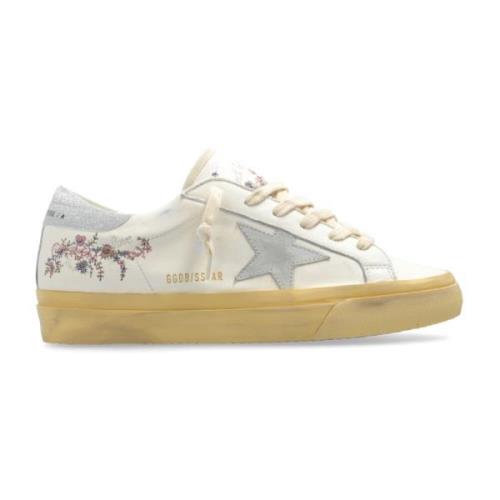 Golden Goose Sneakers Super Star High Foxing Vce Sole White, Dam