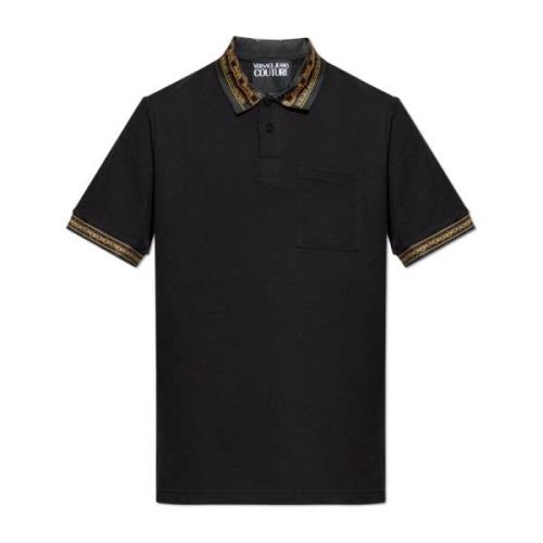 Versace Jeans Couture Polo med logotyp Black, Herr