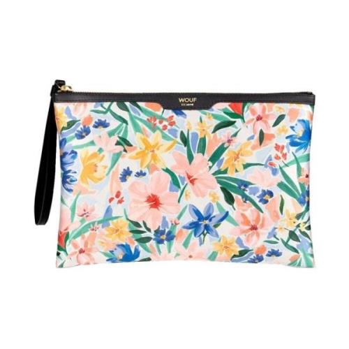 Wouf Blank Satin Natt Clutch Multicolor, Dam