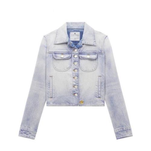 Courrèges Denim Trucker Jacket Blue, Dam