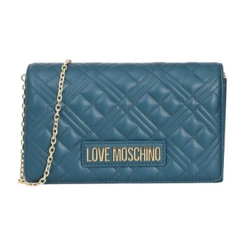 Love Moschino Quiltad Smaragdgrön Clutchväska Green, Dam