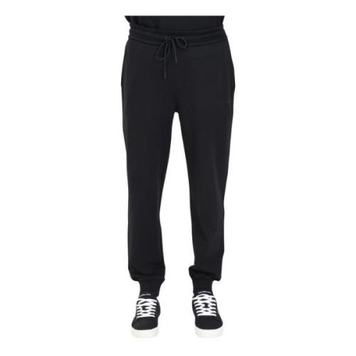 Calvin Klein Jeans Svarta sportbyxor med gummerad logotyp Black, Herr