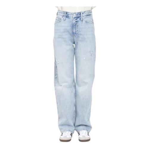 Calvin Klein Jeans High Rise Relaxed Denim Jeans Blue, Dam