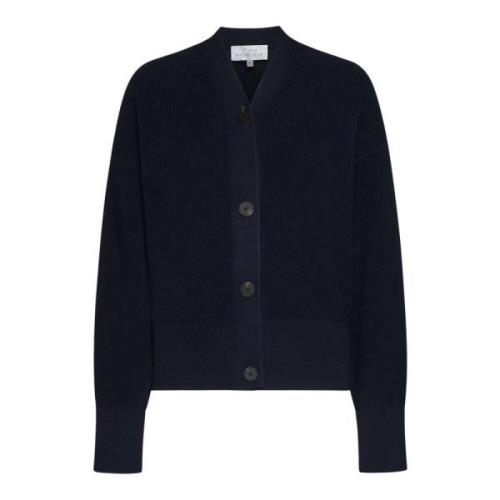 Studio Nicholson Rib Cardigan Sweaters Blue, Dam