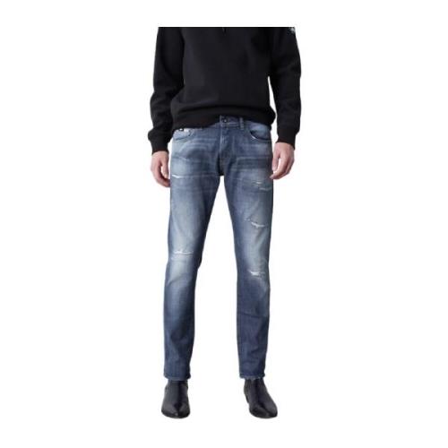 GAS Klassiska Denim Jeans med 5 Fickor Blue, Herr