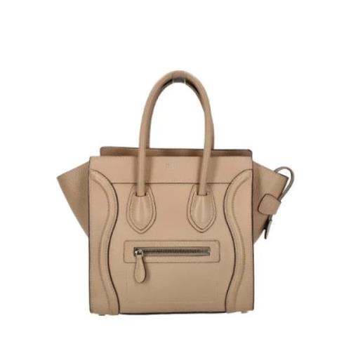 Celine Vintage Pre-owned Laeder totevskor Beige, Dam