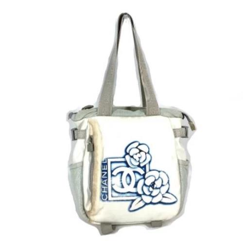 Chanel Vintage Pre-owned Tyg chanel-vskor White, Dam