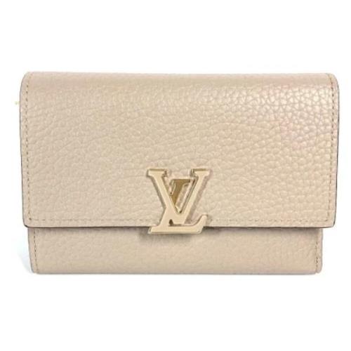 Louis Vuitton Vintage Pre-owned Laeder plnbcker Beige, Dam