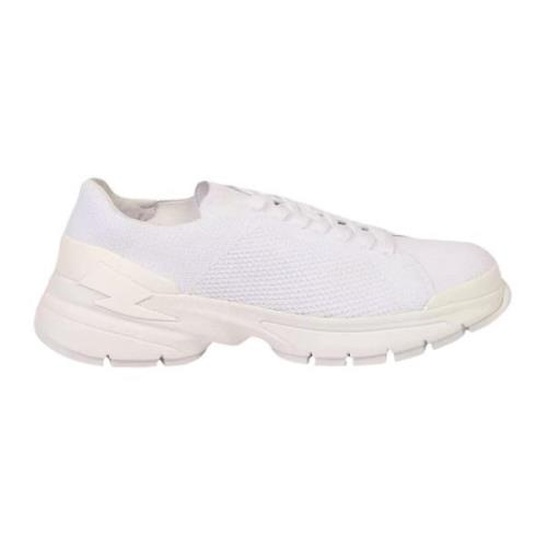 Neil Barrett Vita Bolt Sneakers i Tekniskt Tyg White, Herr