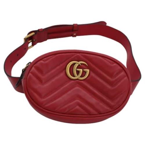 Gucci Vintage Pre-owned Laeder crossbodyvskor Red, Dam