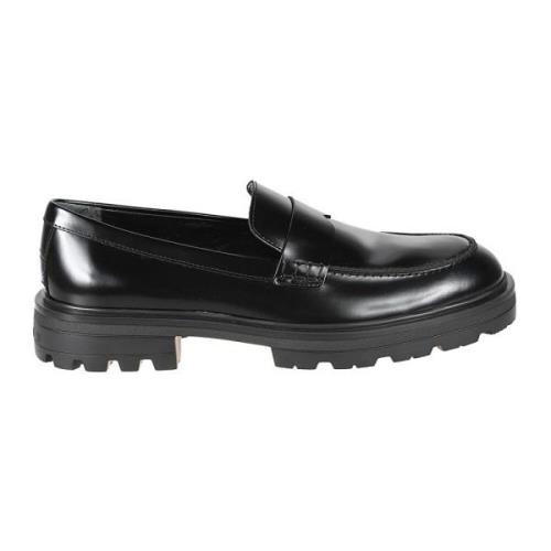 Hogan Stiliga Loafers för Män Black, Herr