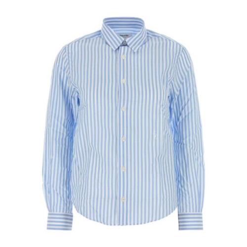 Sporty & Rich Broderad Poplin Skjorta Blue, Dam