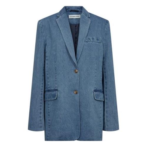 Designers Remix Denim Suiting Fusion Blazer Blue, Dam