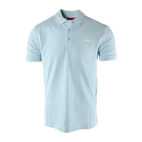 Hugo Boss Blå Bomull Polo Skjorta Regular Fit Blue, Herr