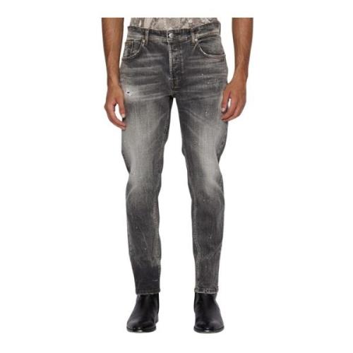 John Richmond Slim Fit Jeans med Bältesögla Black, Herr